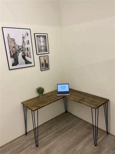 Victoria Rustic Corner Desk Made From Solid Wood Choice Of Etsy