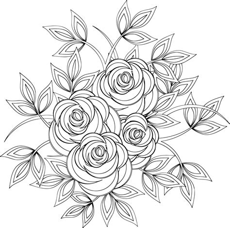 Check out our flower line drawing selection for the very best in unique or custom, handmade pieces from our prints shops. OnlineLabels Clip Art - Roses 7 (Line)