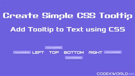 How To Create Simple Css Tooltip Codexworld