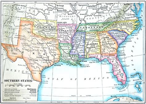 Road Map Of Southern Usa World Map