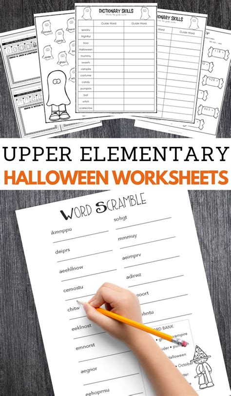 halloween worksheets  upper elementary halloween worksheets
