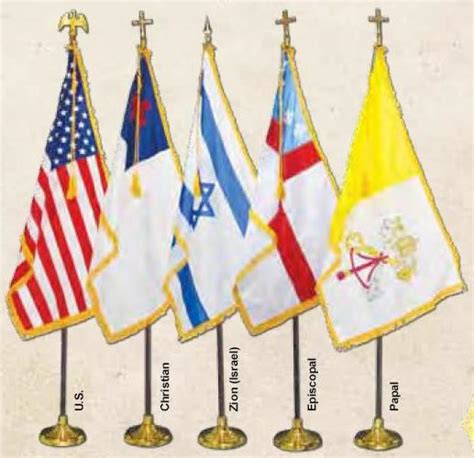Us Made Religious Nylon Indoor Christian Flag Set 4x6 And More Garden