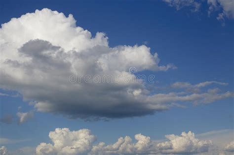 Large White Cloud On The Blue Sky Sunny Sky And White Clouds Stock