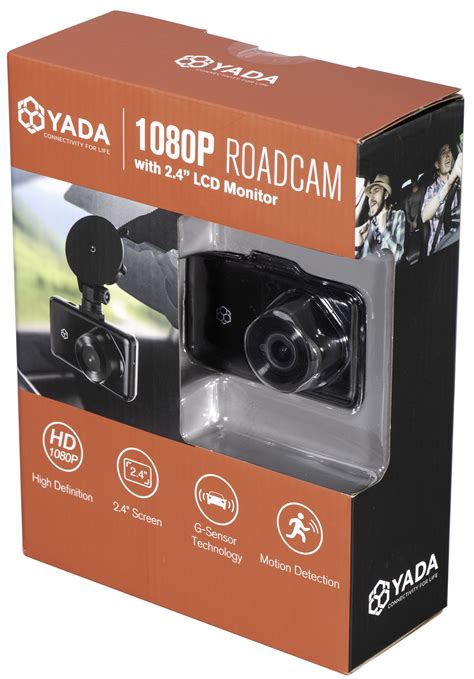 Yada Roadcam 2022 1080p Full Hd Dash Cam With 24 Lcd Display Monitor