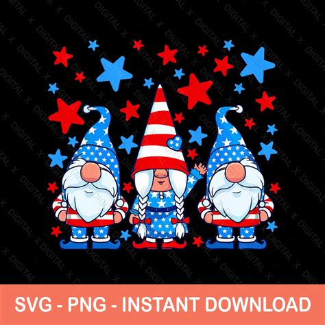 4th Of July Gnomes Svg America Gnomes Svg Independence Day Etsy
