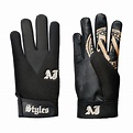 AJ Styles Black / Gold Replica Gloves - 3 Count - Wrestling Merchandise