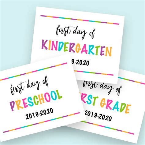 Free First Day Of School Sign Printable 2022 2023 School Signs First