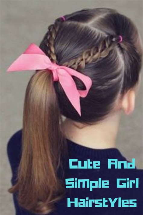 Cute And Simple Girl Hairstyles In 2020 Kids Hairstyles Hair Styles