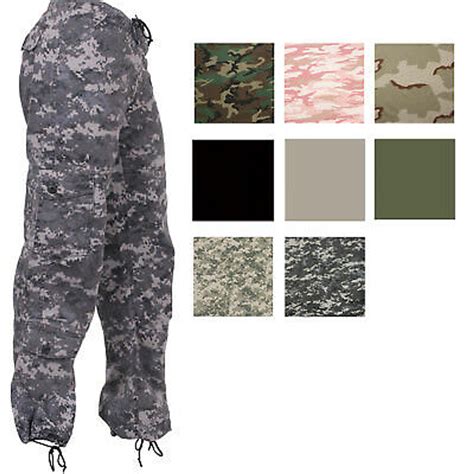Womens Vintage Military Fatigues Camo Cargo Ladies Army Paratrooper Pants