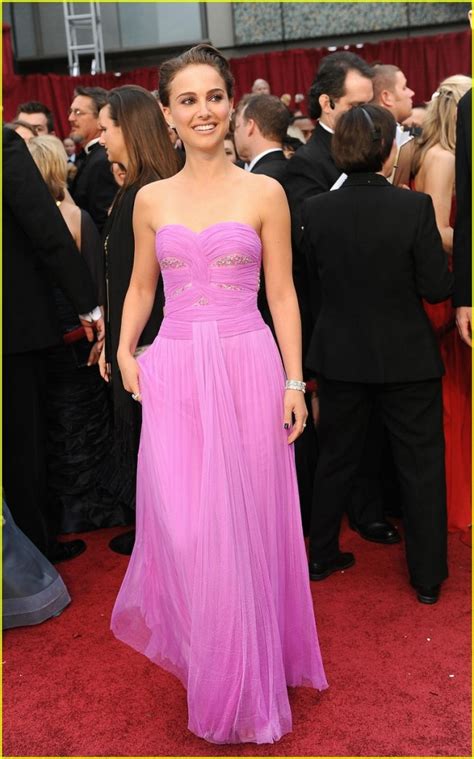 Natalie Portman Pink Red Carpet Formal Dress 2009 Oscars