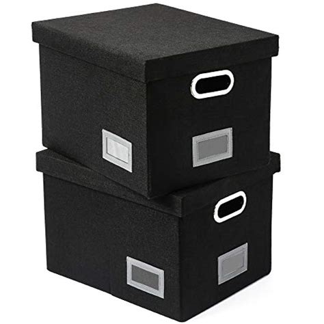 Superjare Collapsible File Storage Box Pack Of 2 Office Box With
