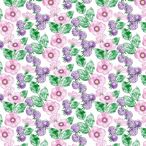 Watercolor Floral Seamless Pattern Design 600688 Vector Art At Vecteezy
