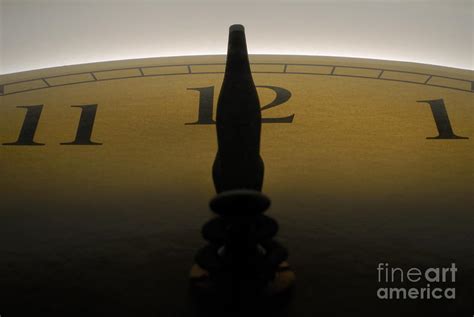 Hands On A Clock Showing 12 Noon Or Midnight Photograph By Sami Sarkis