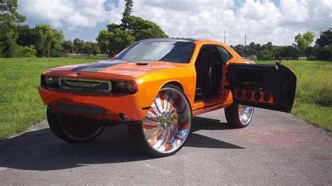 Outrageous Orange Chrome Wrapped Chally On 34s Youtube