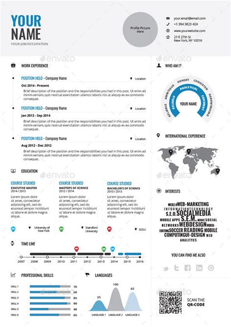 31 Infographic Resume Templates Download Free And Premium