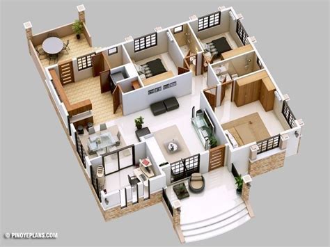 Amazing 3d Floor Plans For You Bungalow House Design Bungalow House
