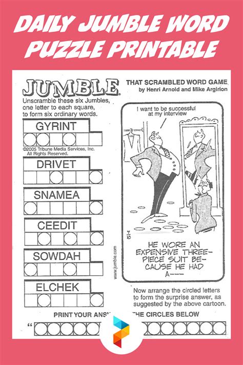 Free Printable Jumble Puzzles For Adults World Trending Now