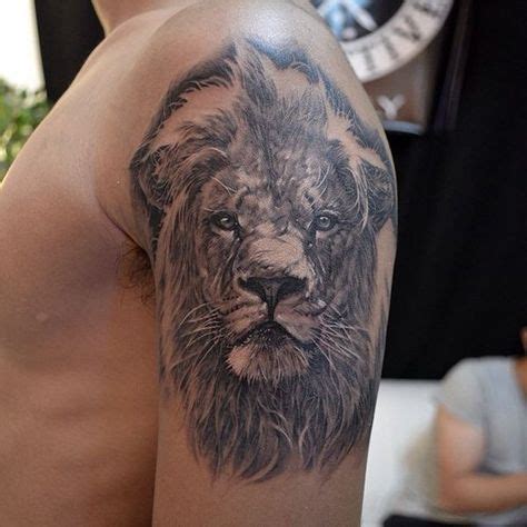 Examples Of Lion Tattoo Cuded Lion Tattoo Design Tribal Lion