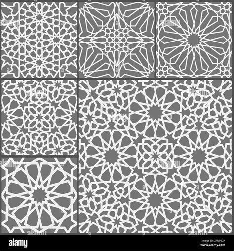 Islamic Ornament Vector Set Arabic Ramadan Pattern Tile Patchwork