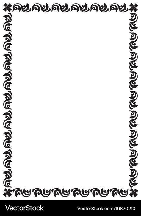 Page Border A4 Design For Project Royalty Free Vector Image