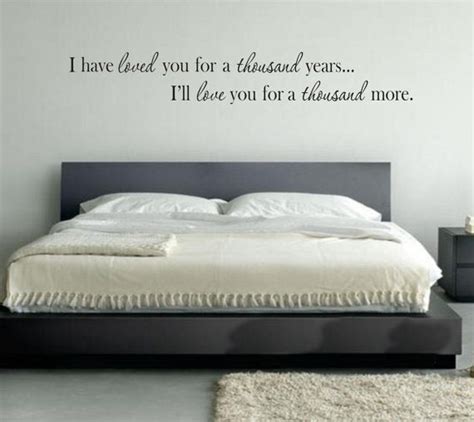 I Have Loved You A Thousand Years Wall Decal Bedroom Wall Decal Love Wall Stickers Vinyl Wall