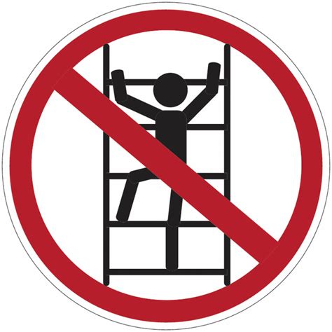 Se Ales De Seguridad Prohibido Subir La Escalera Seton