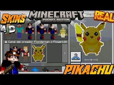 You can get as a skin a crew member of among us, you can get it from creative in the armor section. Skins 4D Para Minecraft || SkinsPack 4D | Skin De PIKACHU - YouTube