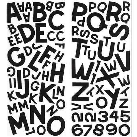 Black Sticko Alphabet Futura Bold Stickers Large
