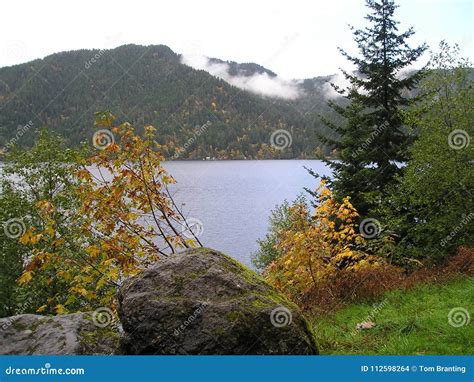 Cool Fall Day By The Lake Stock Photo Image Of Colors 112598264