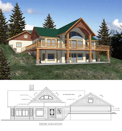 Hillside Lake House Plans