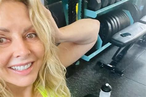 Carol Vorderman Sends Fans Wild As She Shows Off Curves During Sweaty