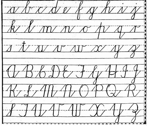 Cursive Handwriting Templates