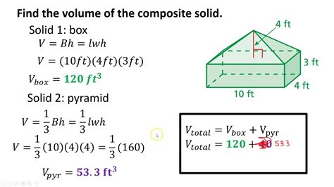 Volume Of Composite Solids Youtube