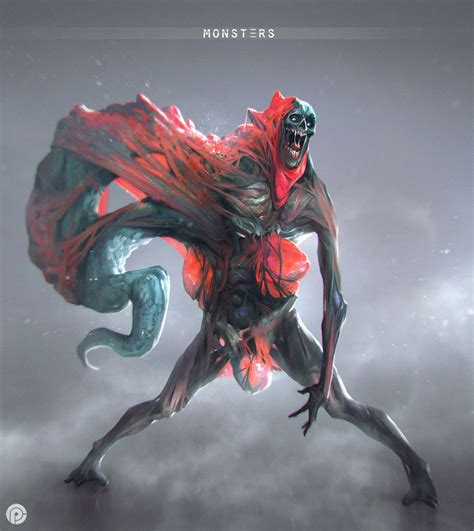 Monsters On Behance In 2019 Fantasy Creatures Monster Sketch