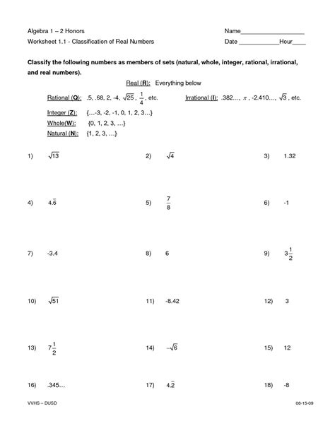 Rational Numbers Worksheets 8th Grade