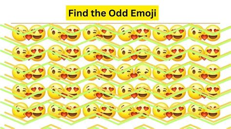 Are You Among The Top 5 Genius Find The Odd Emoji Hidden In The Odd