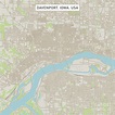Davenport Iowa US City Street Map Digital Art by Frank Ramspott | Fine ...