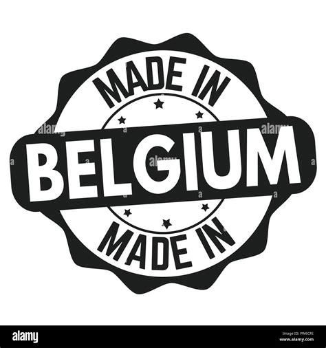 Made In Belgium Sign Or Stamp On White Background Vector Illustration