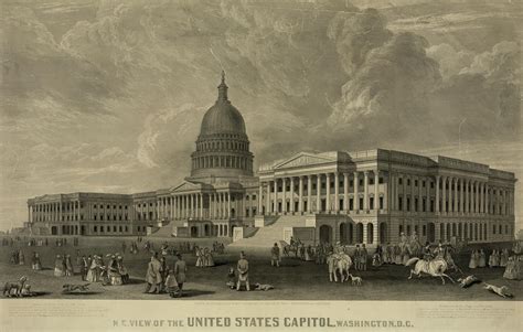 United States Capitol Washington Painting By 19th Century Pixels
