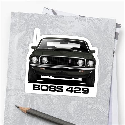 1969 Mustang Boss 429 Sticker By M Arts Redbubble