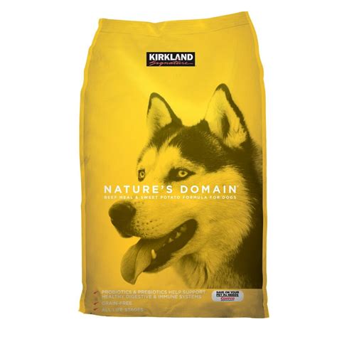 Kirkland brand dog food is manufactured by diamond pet foods. Kirkland Signature Nature's Domain Beef Meal & Sweet ...