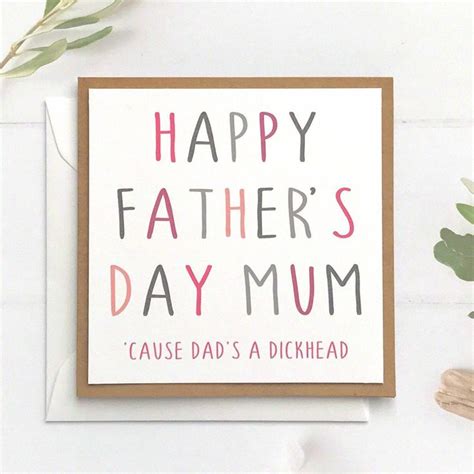 Fathers Day Card For Mum Fathers Day Card For Mum Fathers Etsy Uk