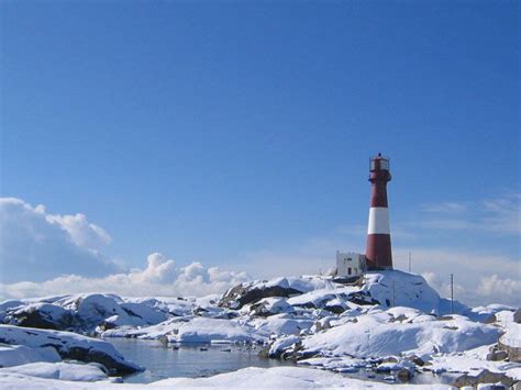 Eigerøy Lighthouse In Egersund An Idyllic Winter Scene Beautiful