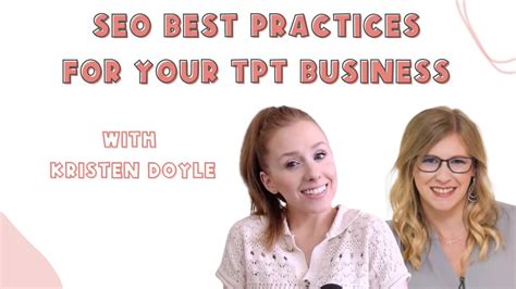 Seo Best Practice For Your Tpt Business With Kristen Doyle Youtube