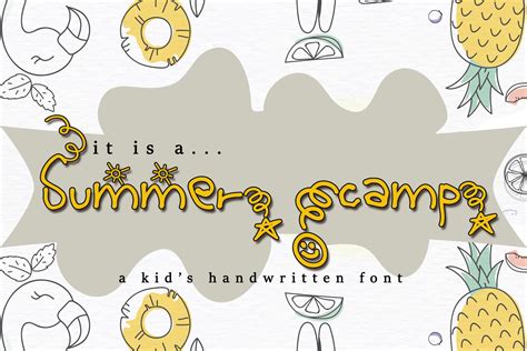 Summer Camp Font By Tinyhandletter · Creative Fabrica