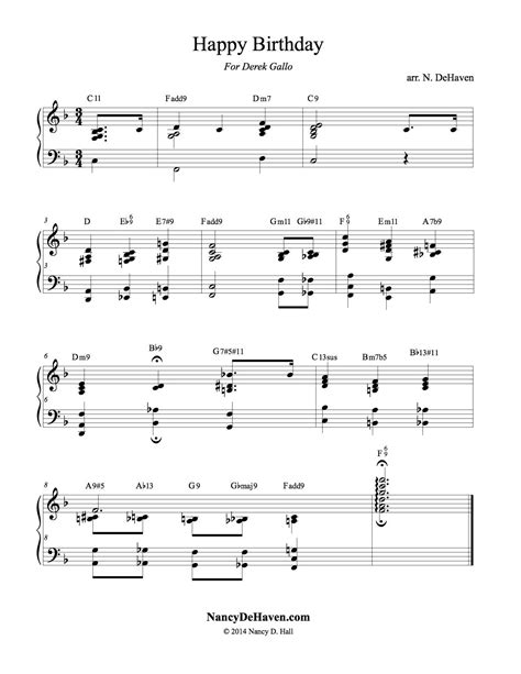 Print our birhday piano sheets and you'll be able to play them in no time. Happy Birthday! | Piano sheet music, Music writing, Jazz ...