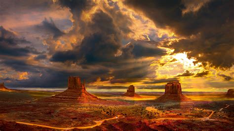 Wallpaper Usa Monument Valley Desert Nature Landscape 3840x2160 Uhd