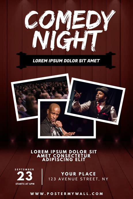 Comedy Night Flyer Design Template Postermywall