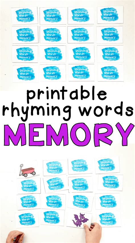 Printable Rhyming Words Memory Game I Can Teach My Child