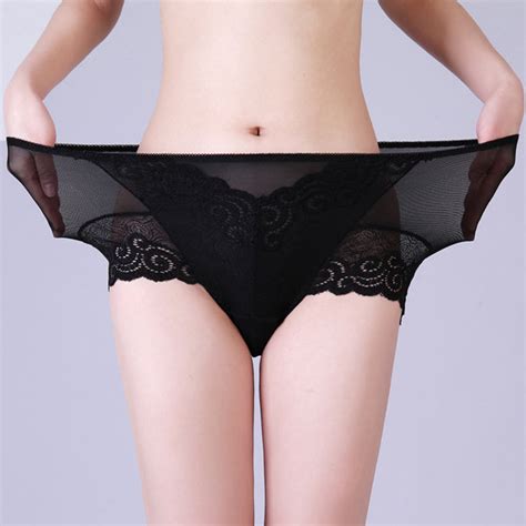 Hot L 4xl Women Sexy Lace Elastic Panties See Through Breathable Underwear Newchic